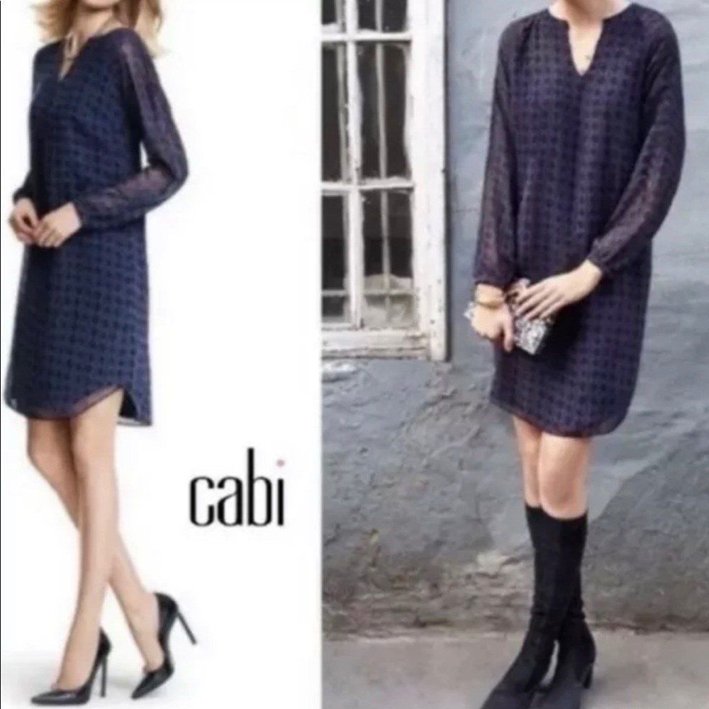 Cabi XS Style 3102 Harlequin Diamond Print Dress